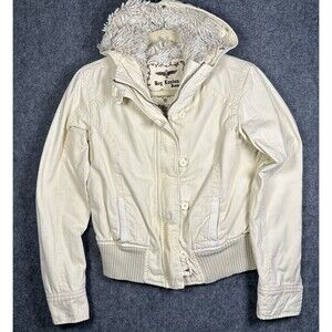 Vintage Boy London Bomber Jacket Fur Lined Y2K Hollister Style Archive